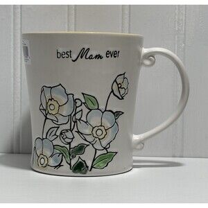 Spectrum Designz Best  Mom  Ever Floral 17 Oz Ceramic Coffee Tea Mug Gift
